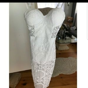 Bebe White Lace Dress
